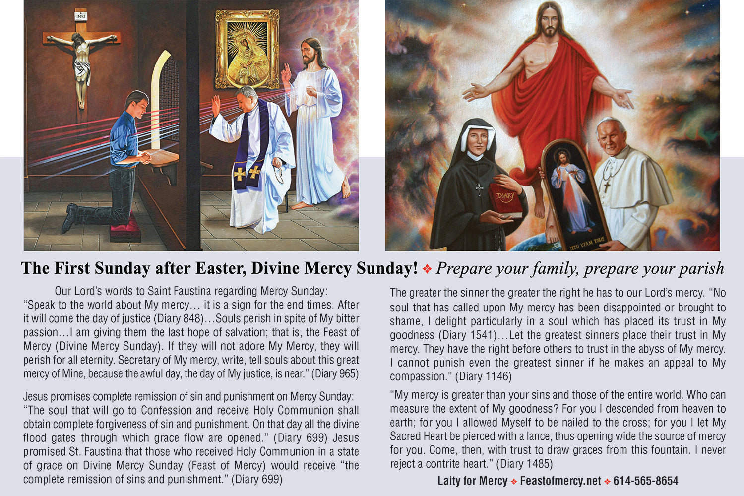 2026 Divine Mercy Sunday Devotion Card 6x9 – Laity for Mercy