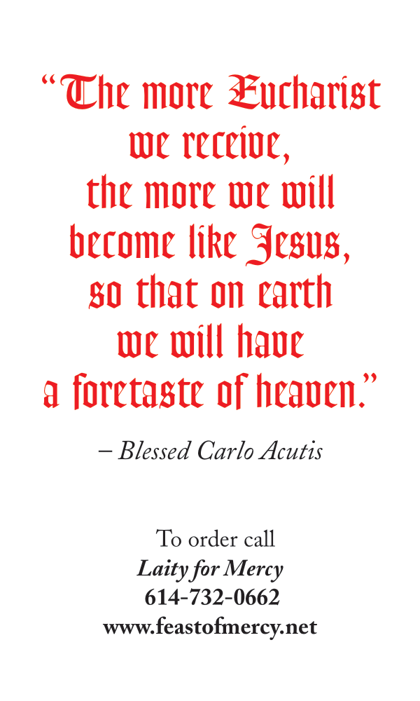 Blessed Carlos Acutis Holy Cards (pack of 100)