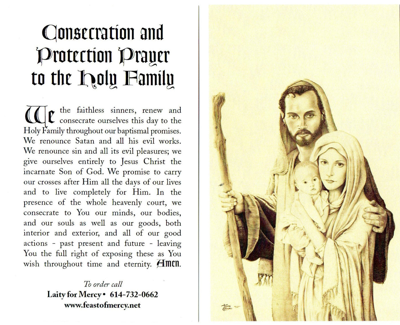 Holy Family Consecration Cards (pack of 100)